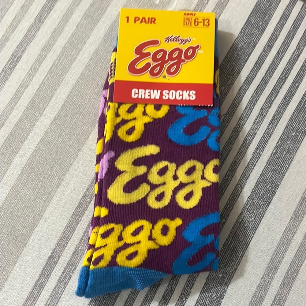 Casual Eggo Socks Purple and Blue